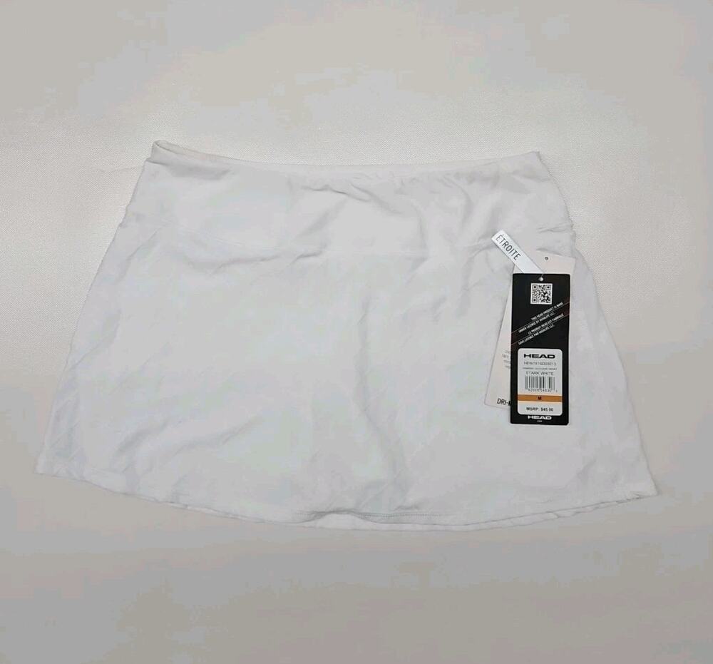 Head Diamond Jacquard Skort Size Medium Color White New